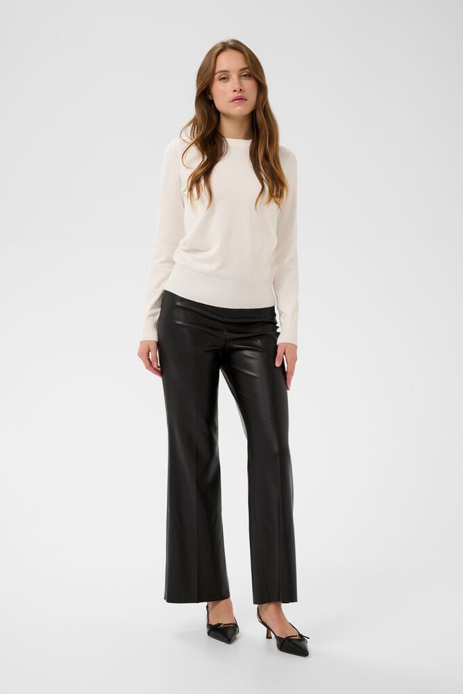 SAINT TROPEZ Dowie Flared Pants for kvinner, dameunderdeler i løs passform med vide ben og høy midje.