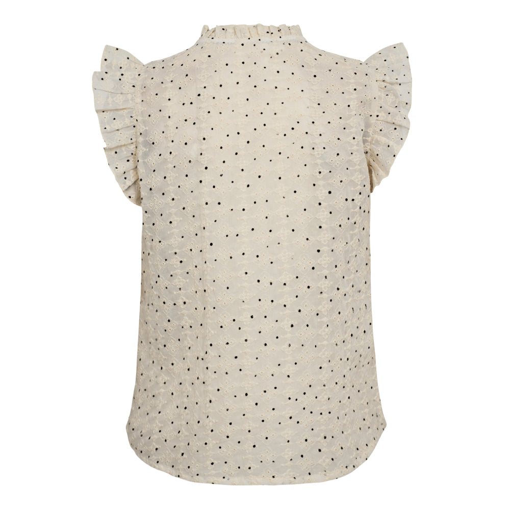 CO´ COUTURE Evelyn Mini Dot Top Off-White