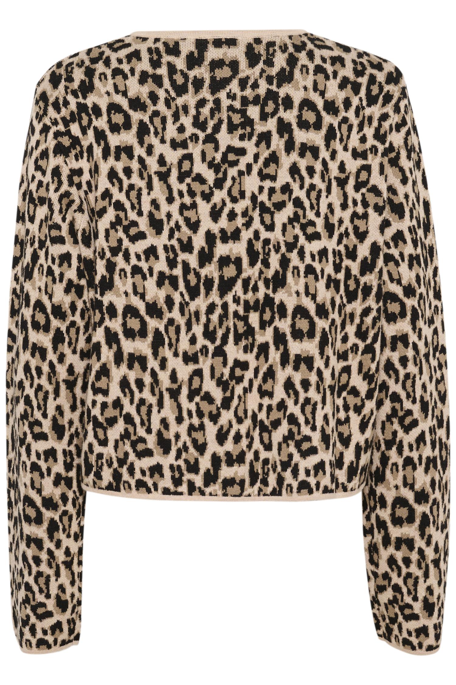 SAINT TROPEZ Lydia Cardigan Leopard