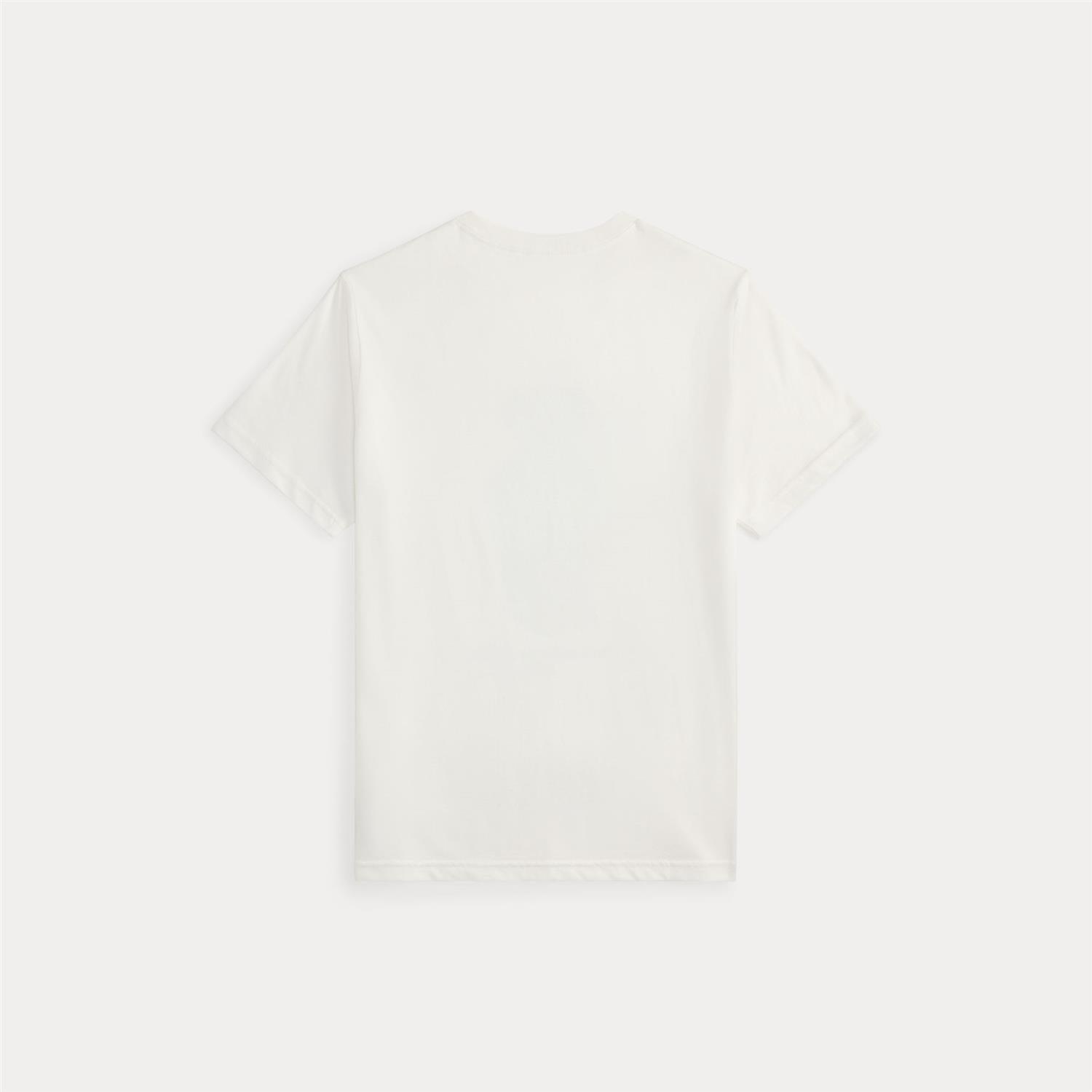 RALPH LAUREN 8-16År Polo Bear T-skjorte Hvit