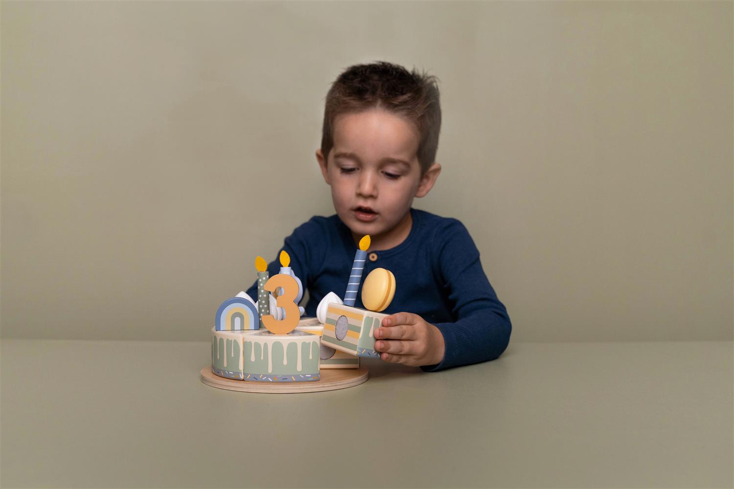 LITTLE DUTCH Bursdagskake,blå
