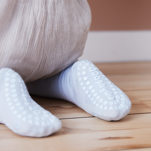 GOBABYGO Strømpebukse m/antiskli,Bambus Lyseblå