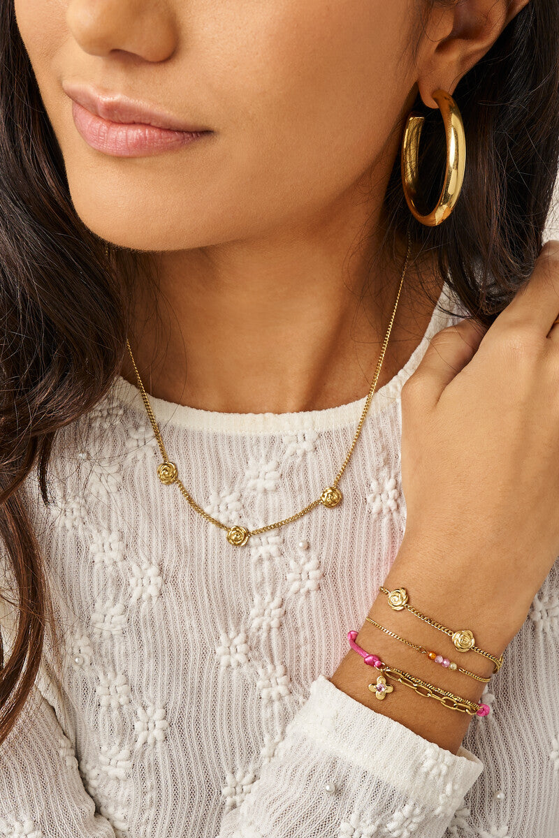 MY JEWELLERY Botanical bracelet with three roses - Farmor Ingvarda