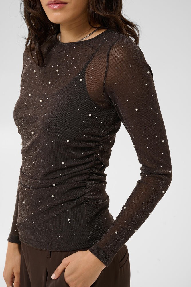 SAINT TROPEZ Maisie Blouse Brown