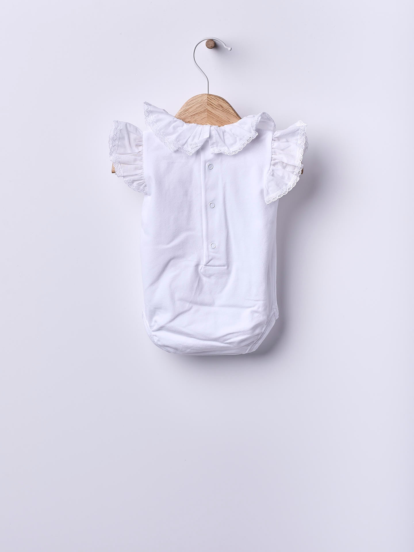 WEDOBLE Body m/rysjer,kort erm Hvit