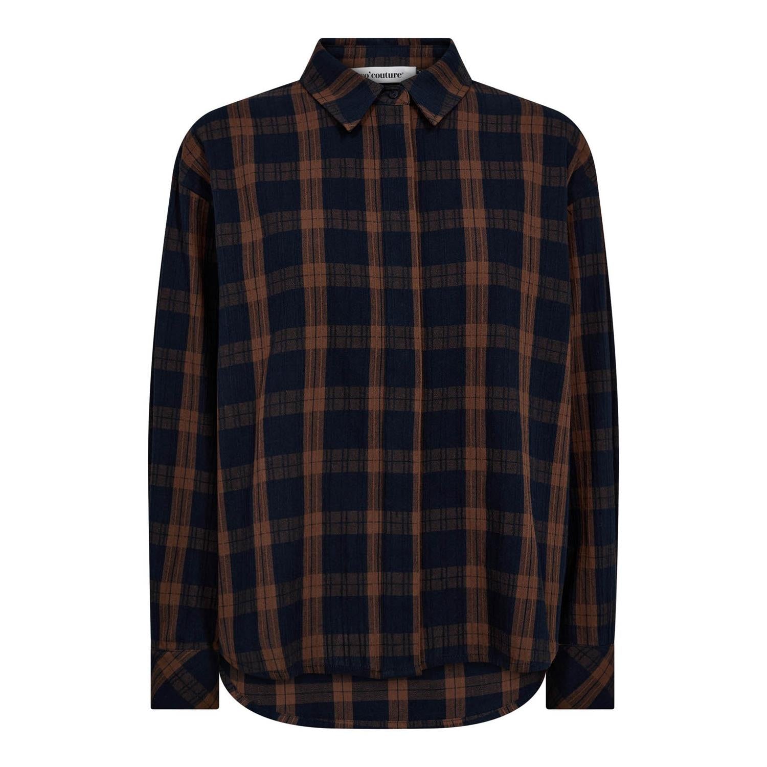 CO´ COUTURE Dixie Check Shirt Suntan
