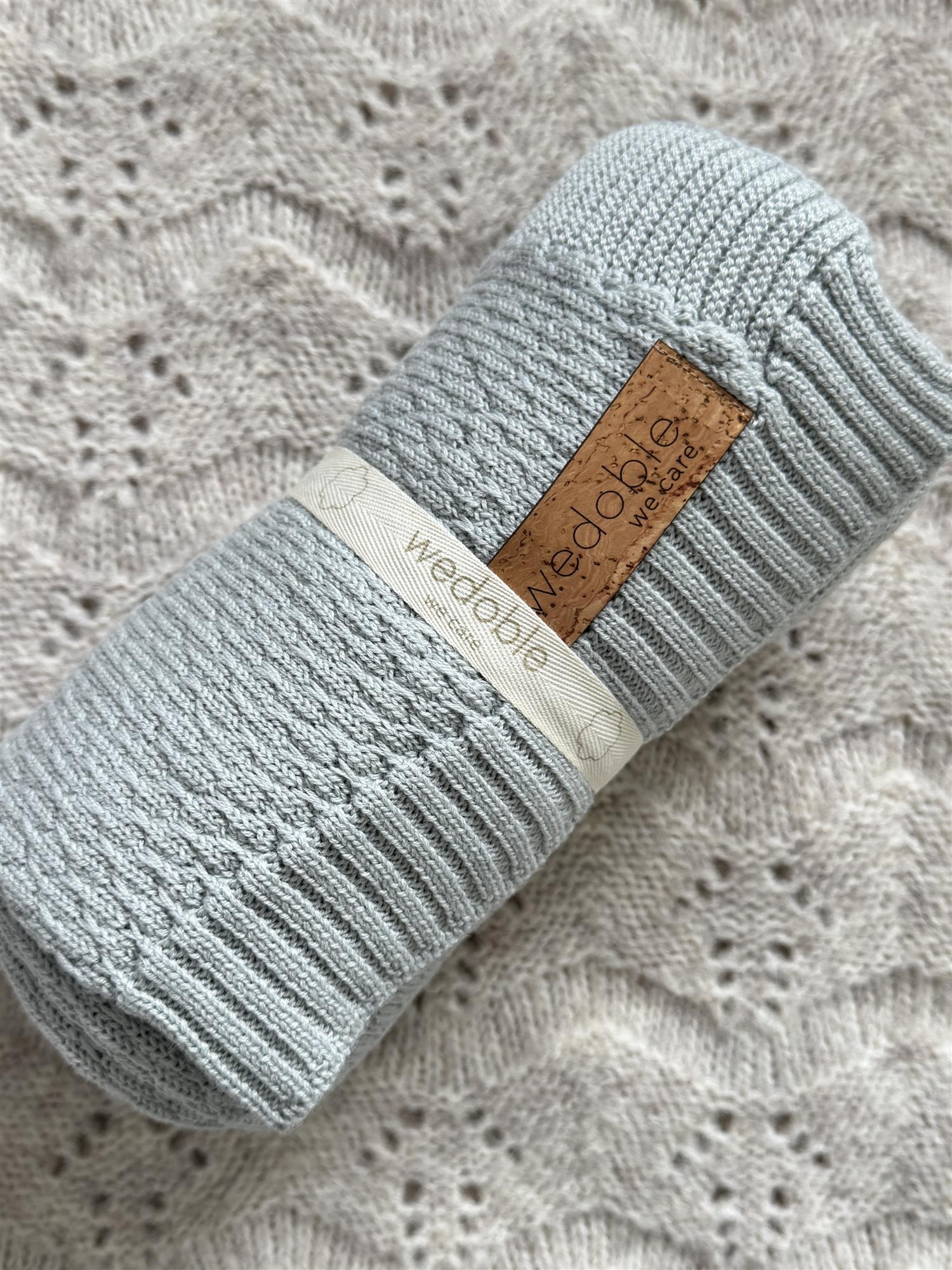 WEDOBLE Babyteppe,Ull Mintblå