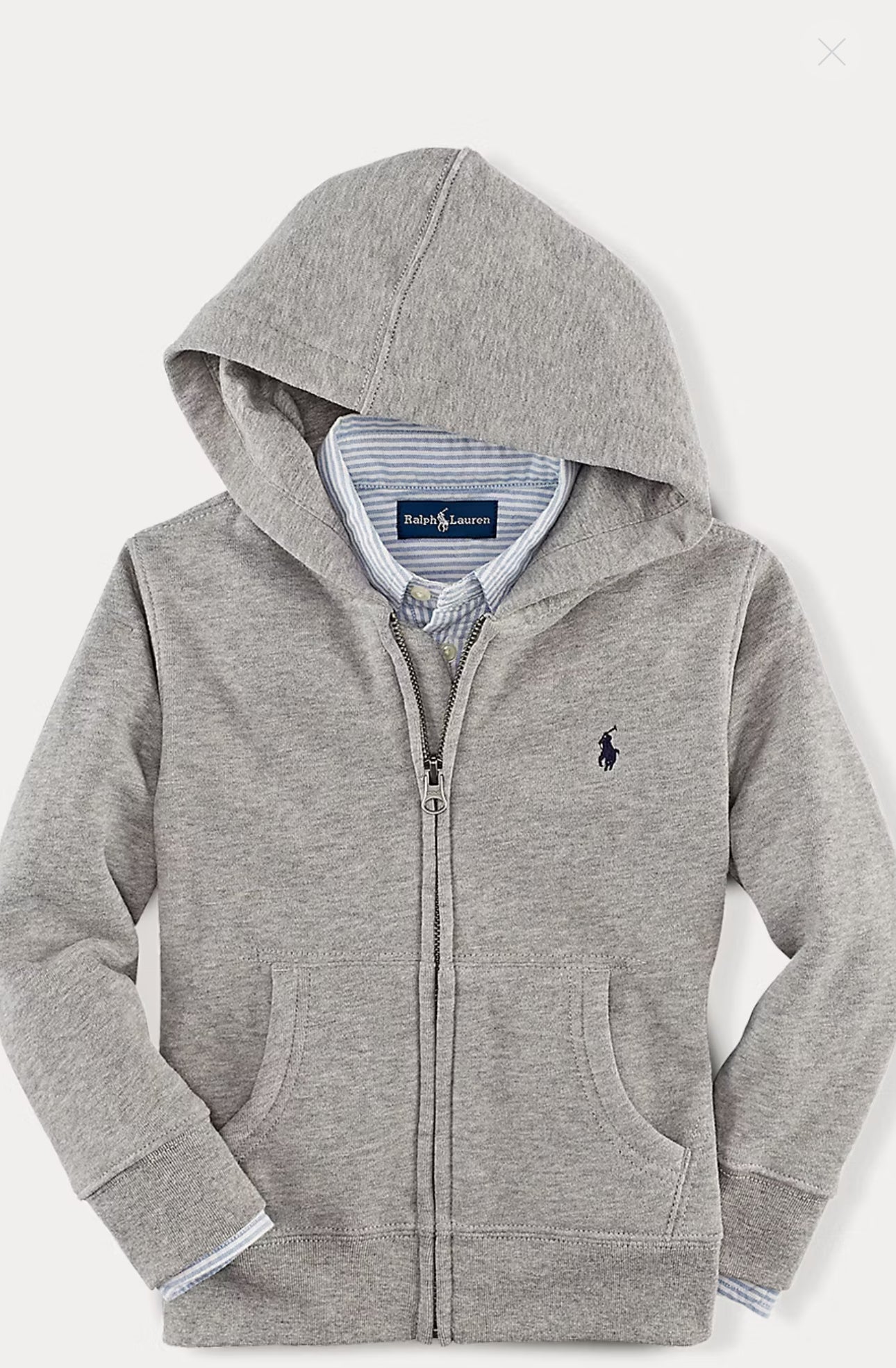 RALPH LAUREN 2-7År Full Zip Hoodie,2-7år Grå