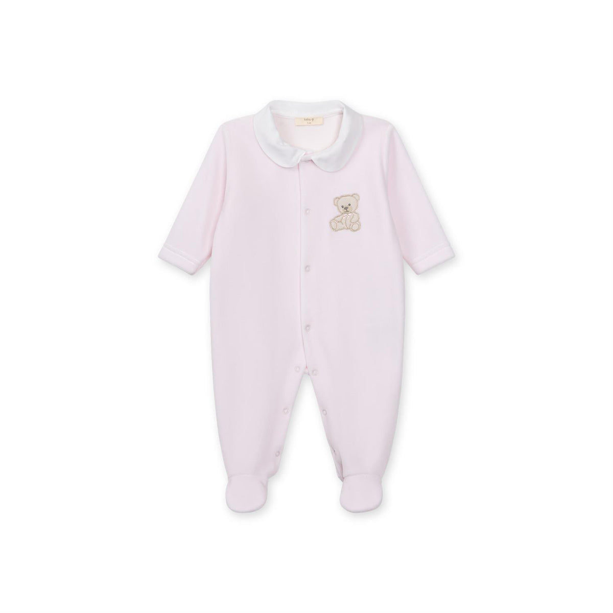 BABY GI Velourdress m/Fot,Sweet Teddy Rosa