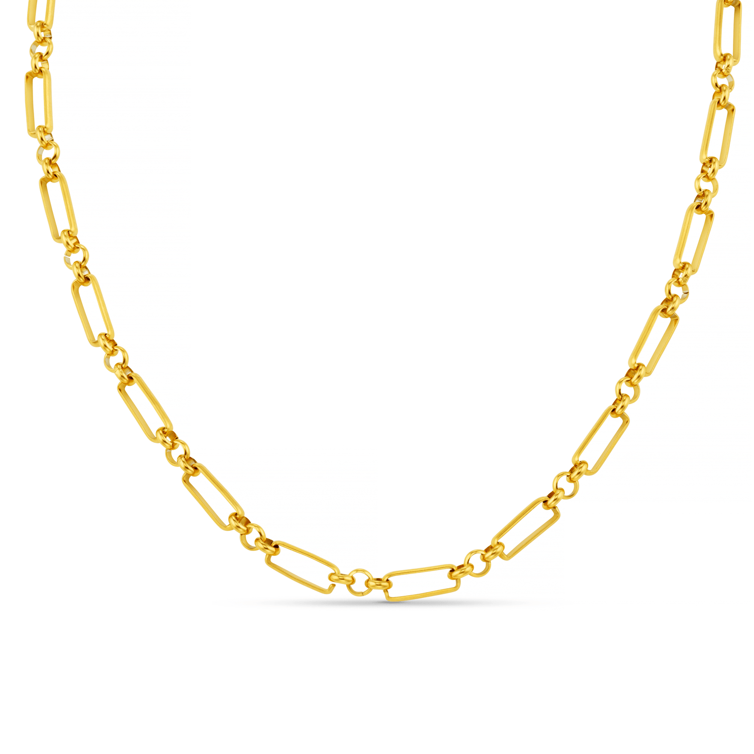 ORELIA Luxe Rectangular Open Link Chain