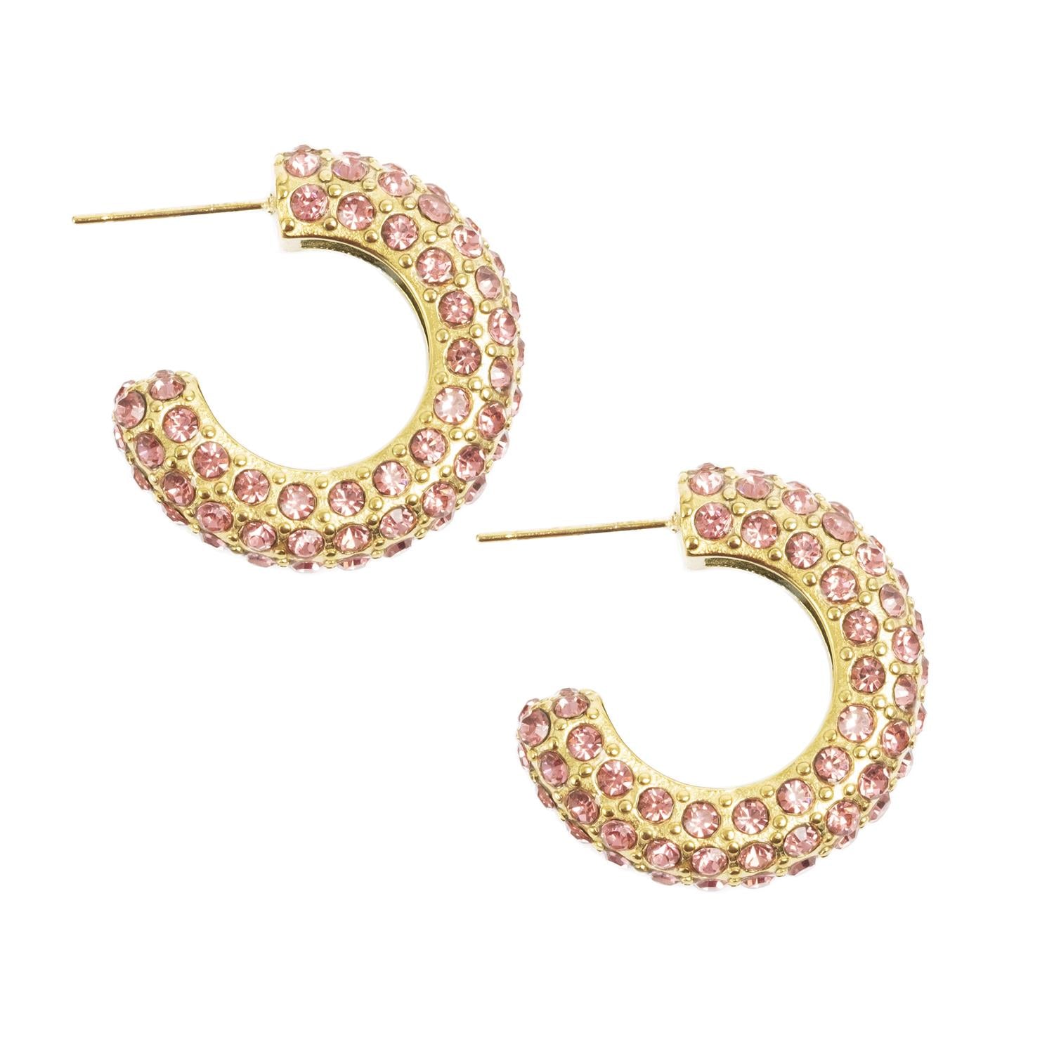 TONE DAMLI by A & C Wynwood Big Creol Hoops Rose Rosa