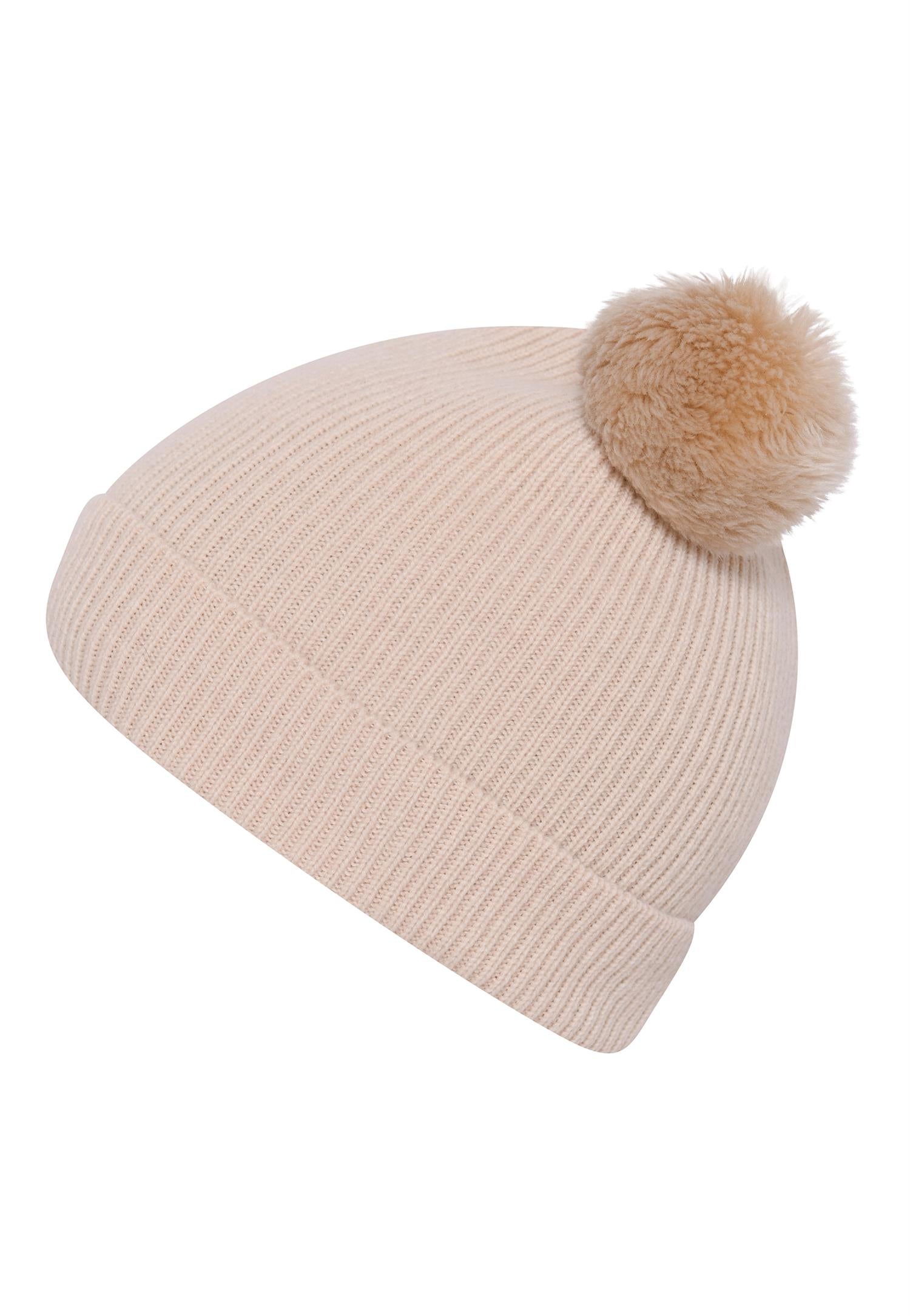 MP, LUER Bergen hat,Pompons Krem