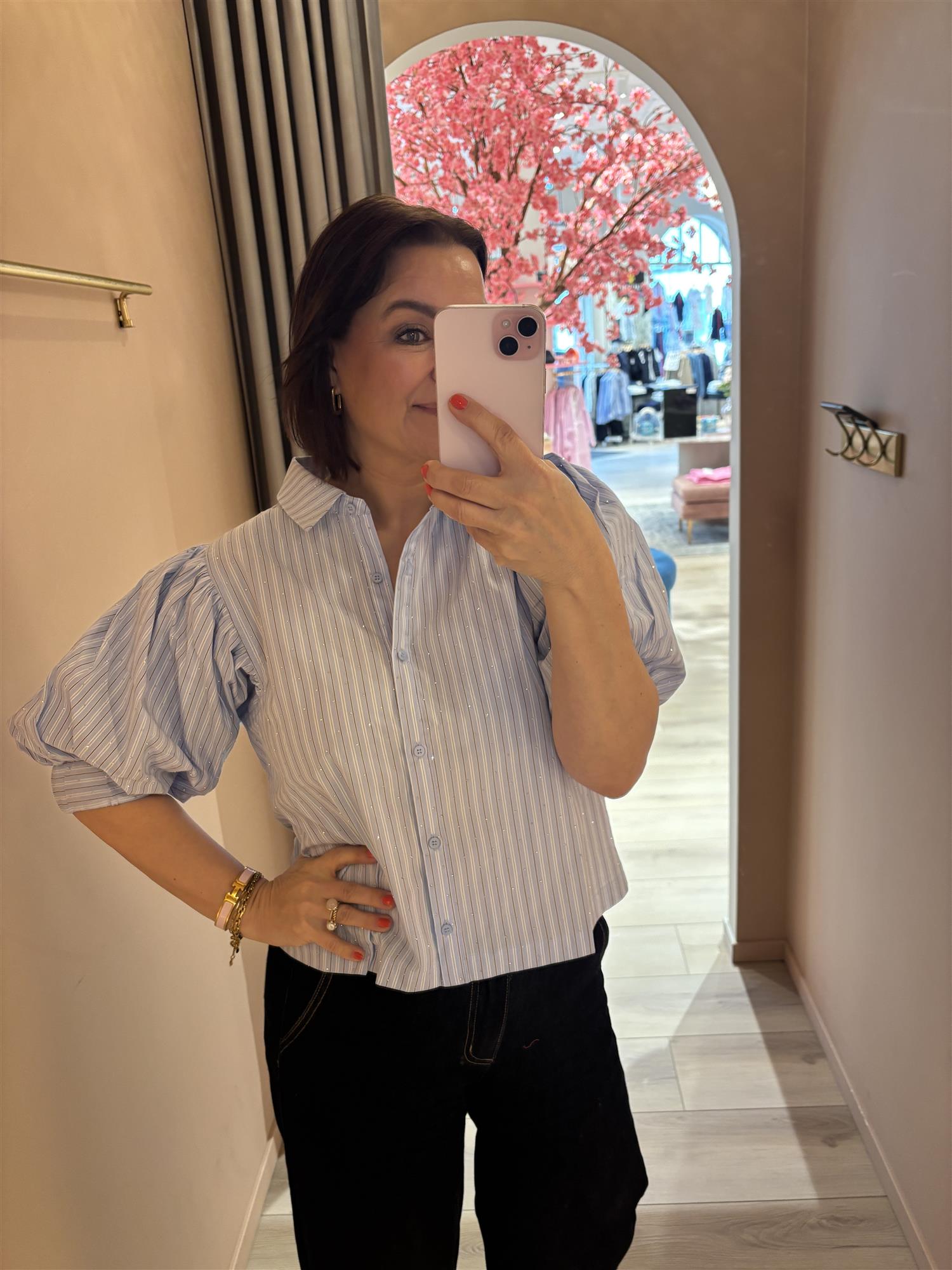 NEO NOIR Etta Stripe Stone Shirt