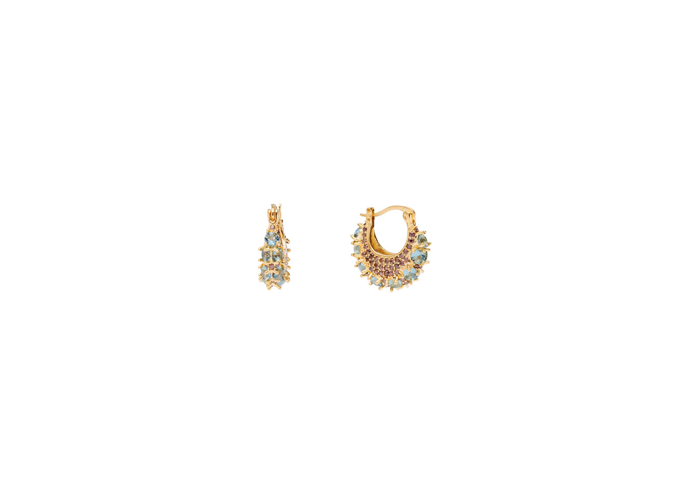 PICO Zahara Crystal Hoops Blue