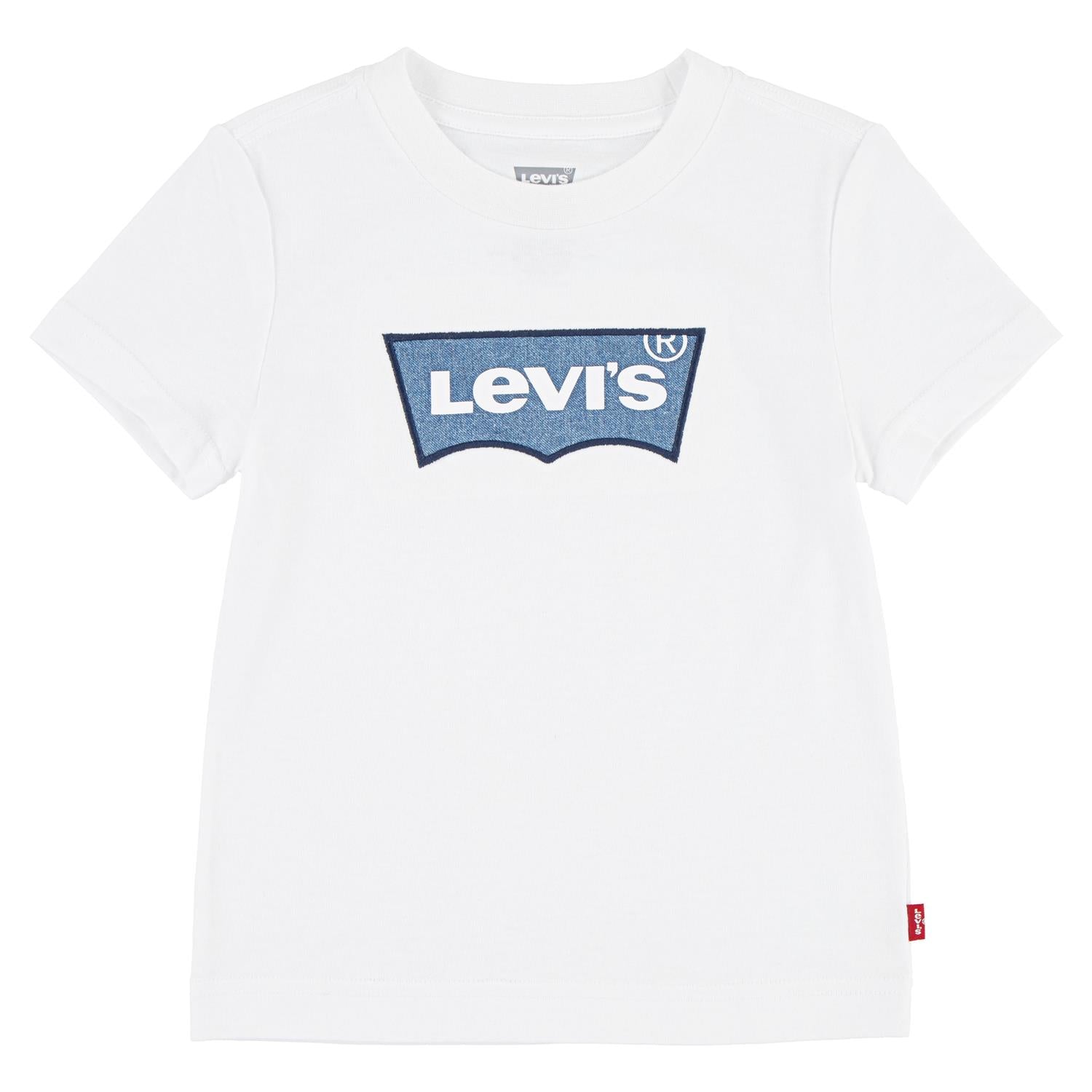 LEVIS 4-14ÅR T-skjorte m/stor logo Hvit/Blå