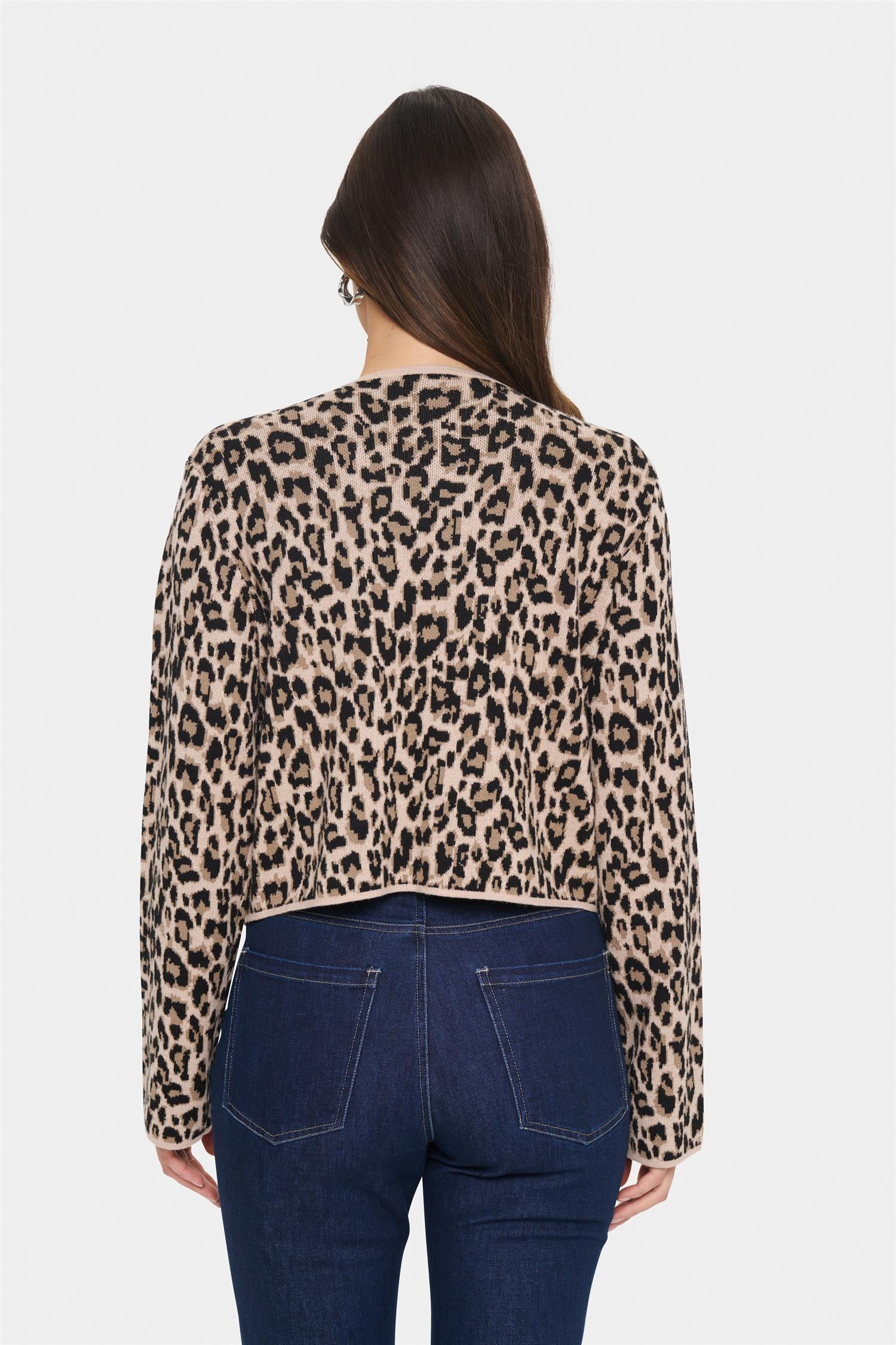 SAINT TROPEZ Lydia Cardigan Leopard
