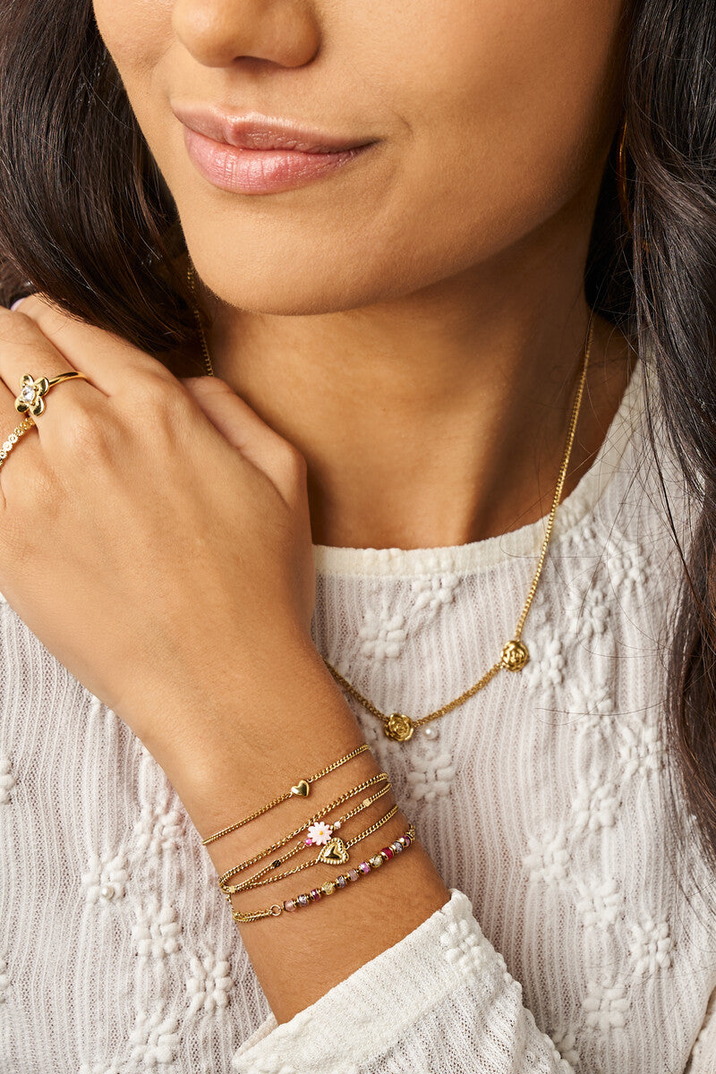 MY JEWELLERY Botanical bracelet with heart - Farmor Ingvarda