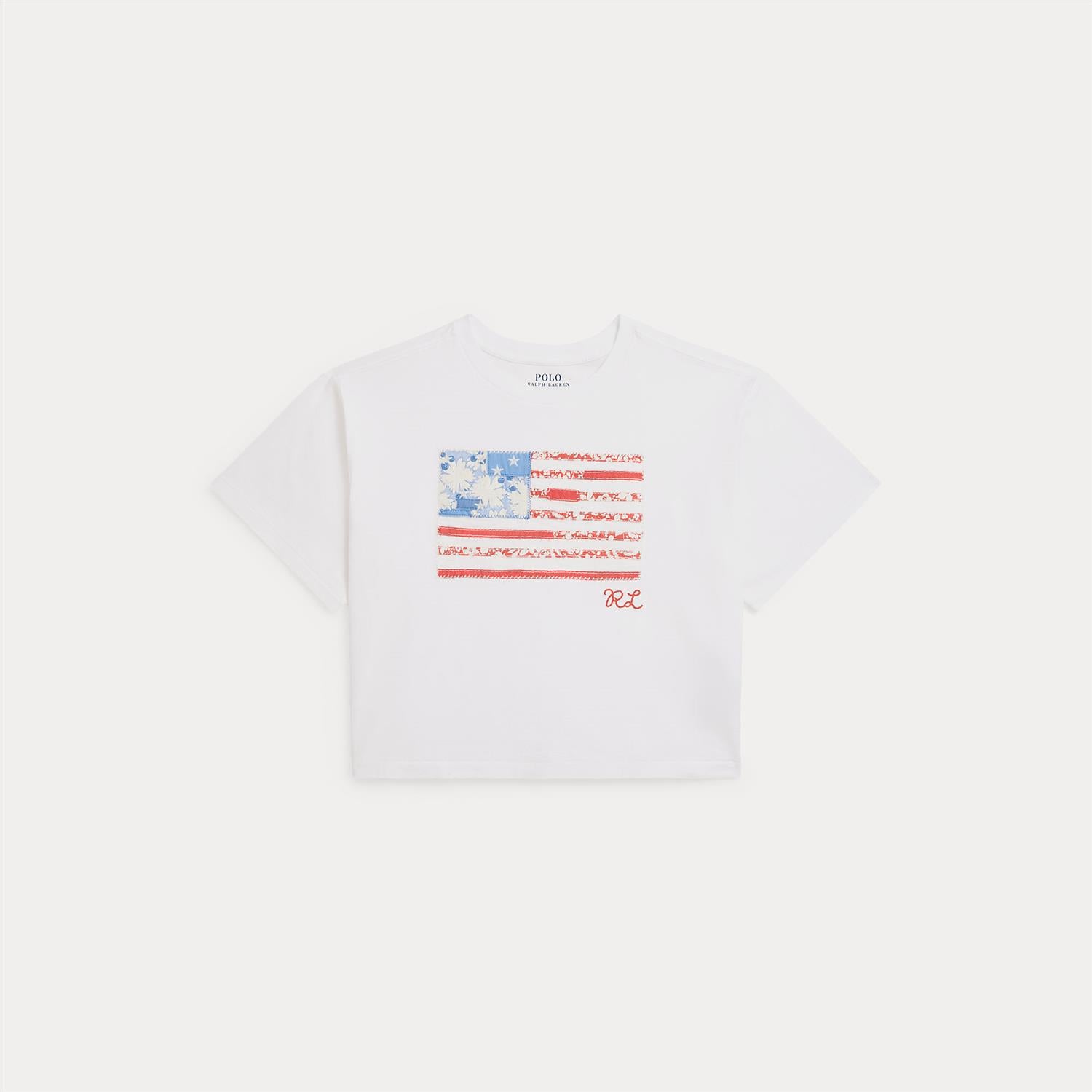 RALPH LAUREN 8-16År Flag T-skjorte, Jente