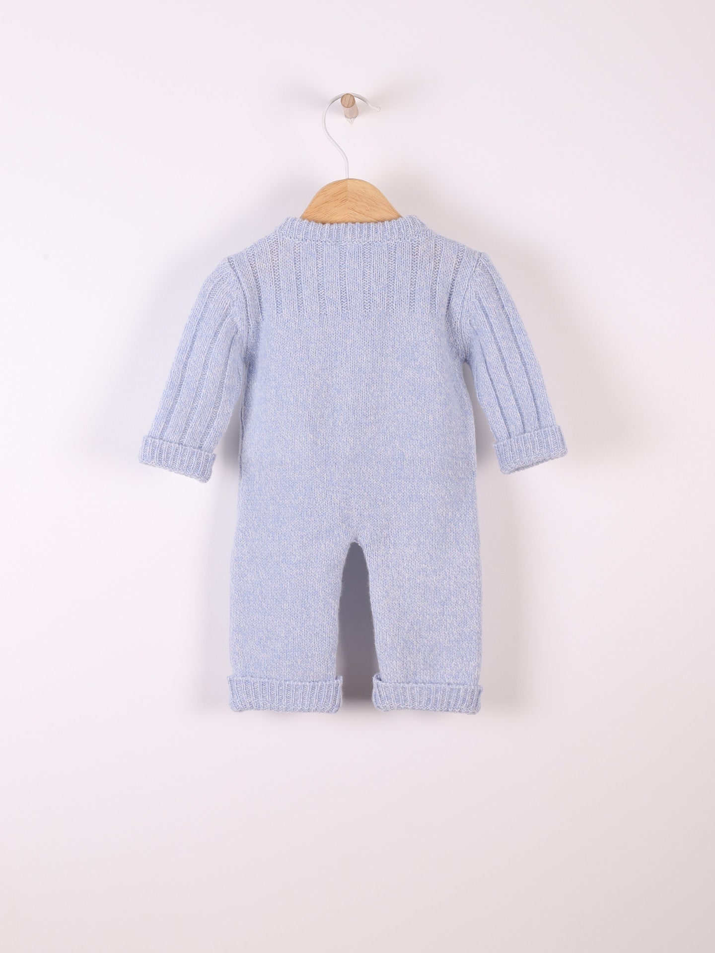 WEDOBLE Strikket Dress Ribb,Ull Lys Blå Melert