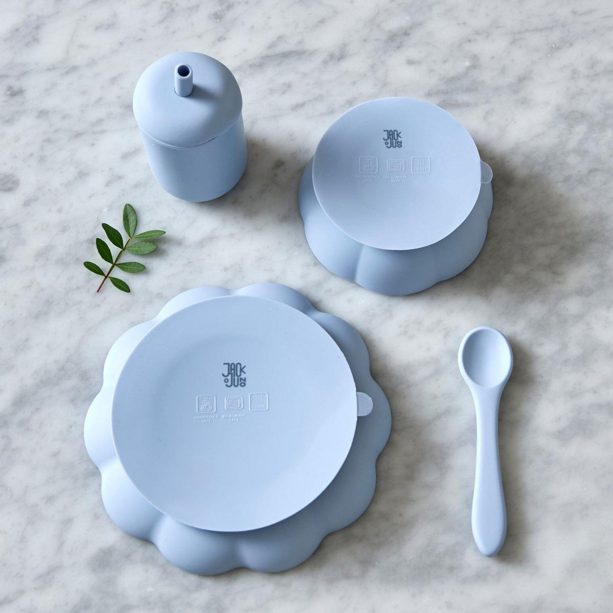 JACK o JUNO Little Poppy Dining Set Lyseblå