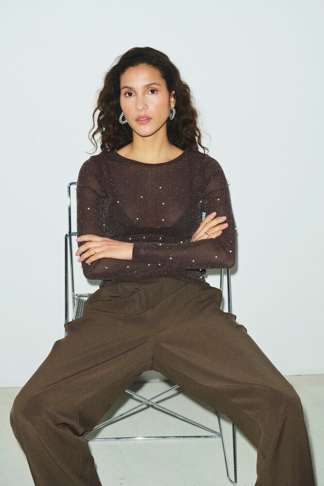 SAINT TROPEZ Maisie Blouse Brown