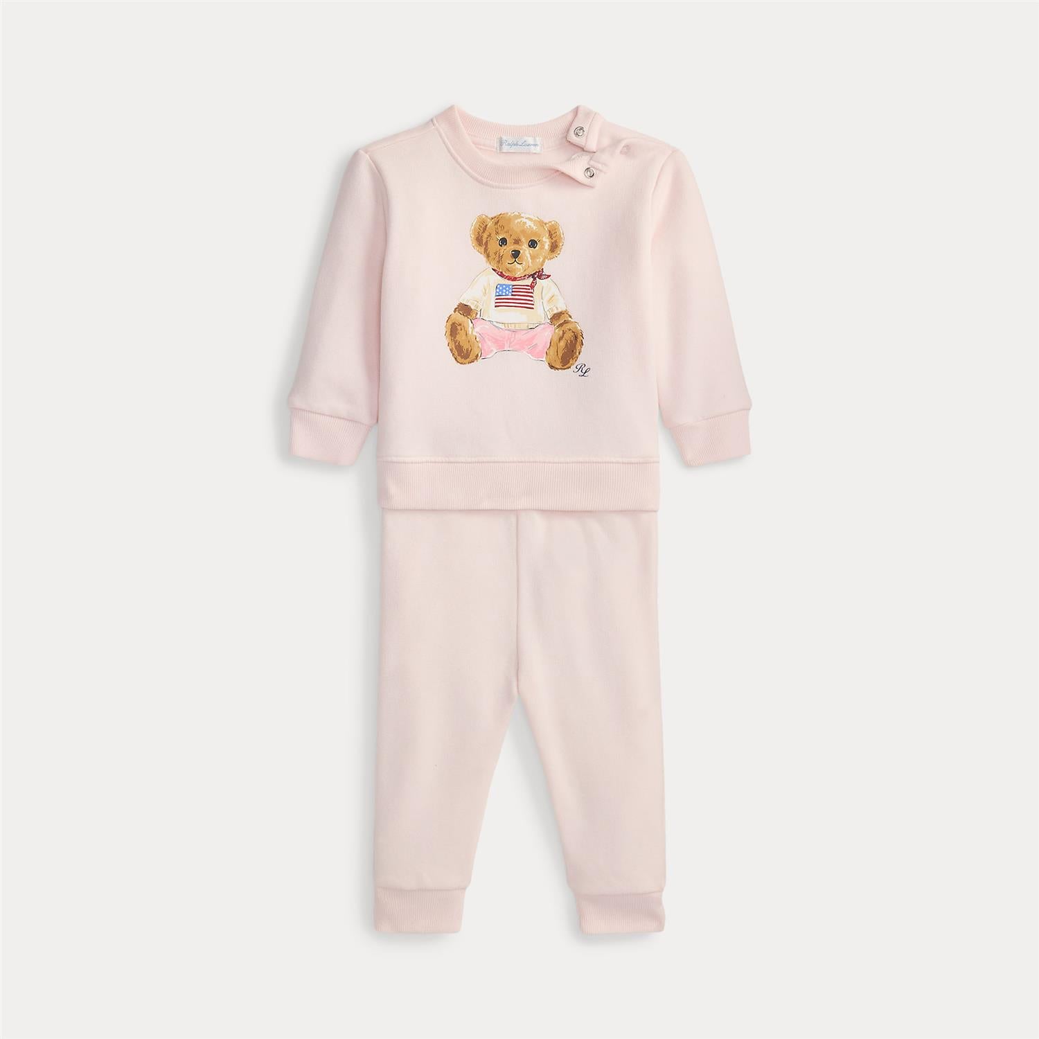 RALPH LAUREN Baby 0-24mnd. Polo Bear 2delt dress Lys Rosa