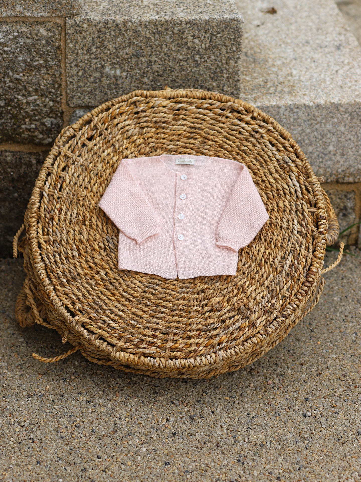 WEDOBLE Strikket Babyjakke,Ull Lys Rosa