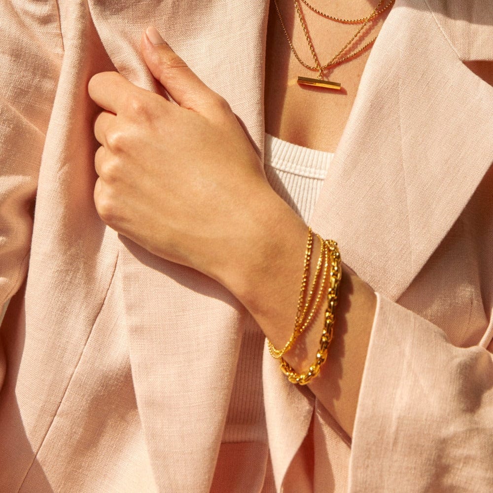 ORELIA LUXE Interlocking Link Chain Bracelet