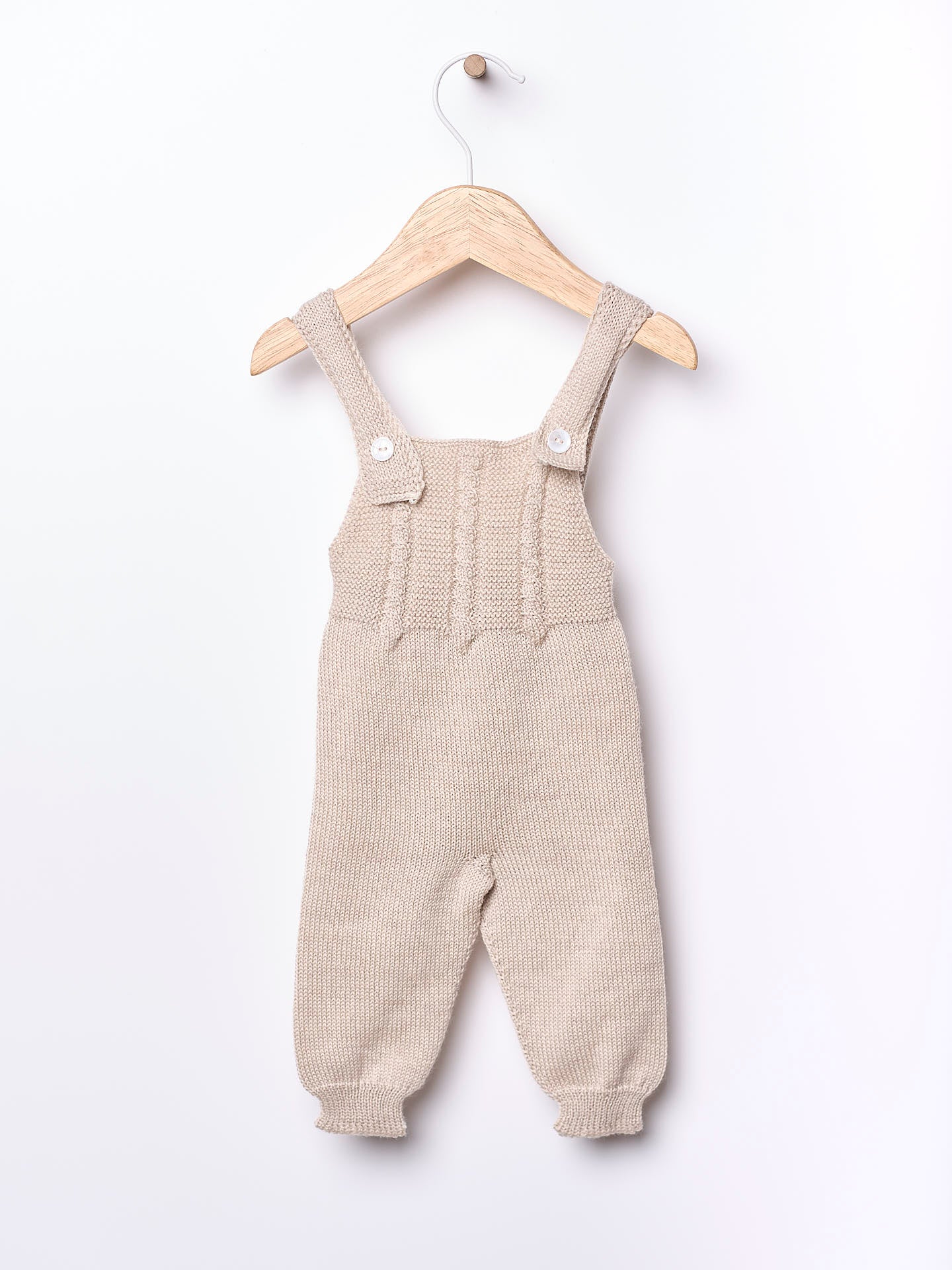 WEDOBLE Strikket Selebukse m/fletter,Ull Beige