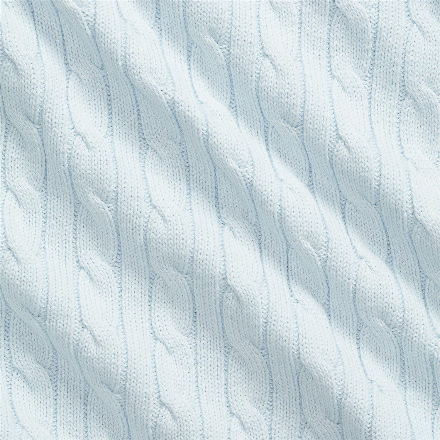 RALPH LAUREN Baby 0-24mnd. Flettta Babyteppe Lyseblå - Farmor Ingvarda