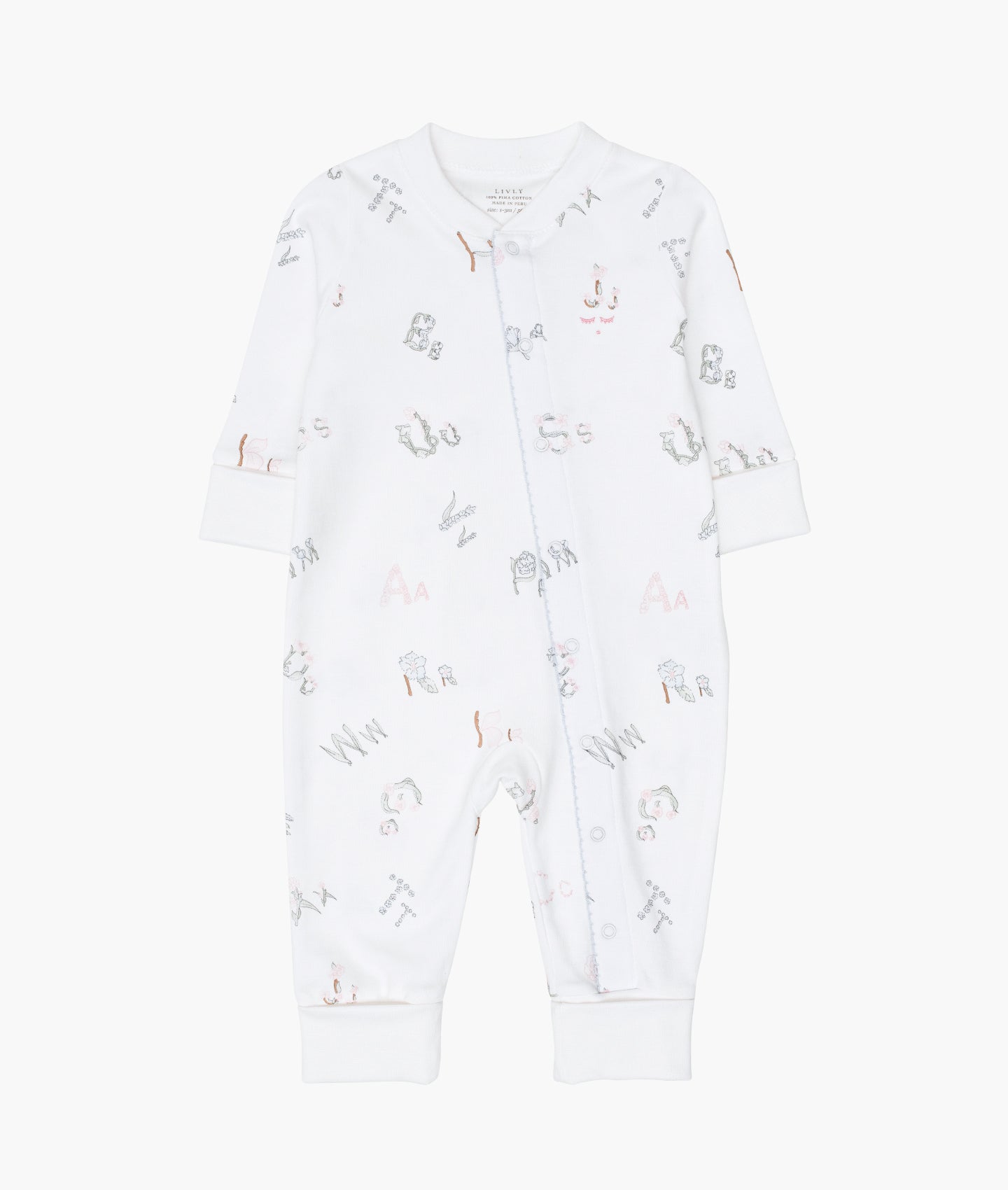 LIVLY Alphabet Overall Hvit