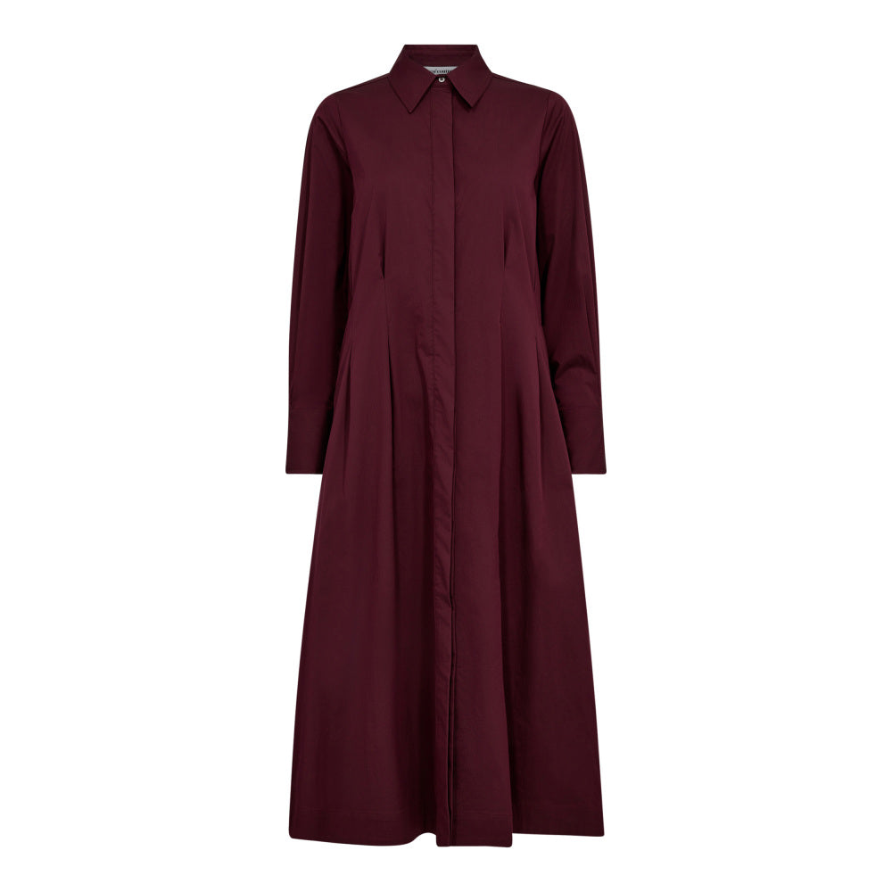 CO´ COUTURE Poppy Shirt Long Dress Winered