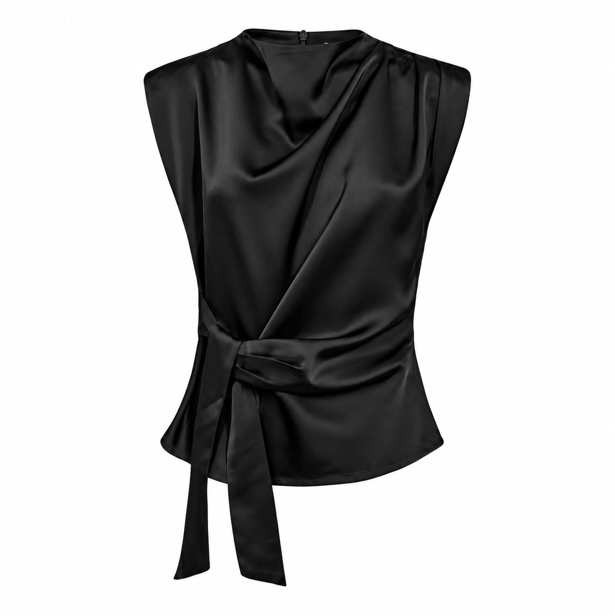 CO´ COUTURE Safira Pleat Top dameoverdel med folder foran, lett og stilfull, i mykt stoff.