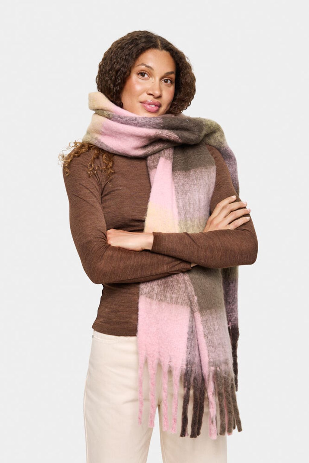 SAINT TROPEZ Landa Scarf Pink Nectar