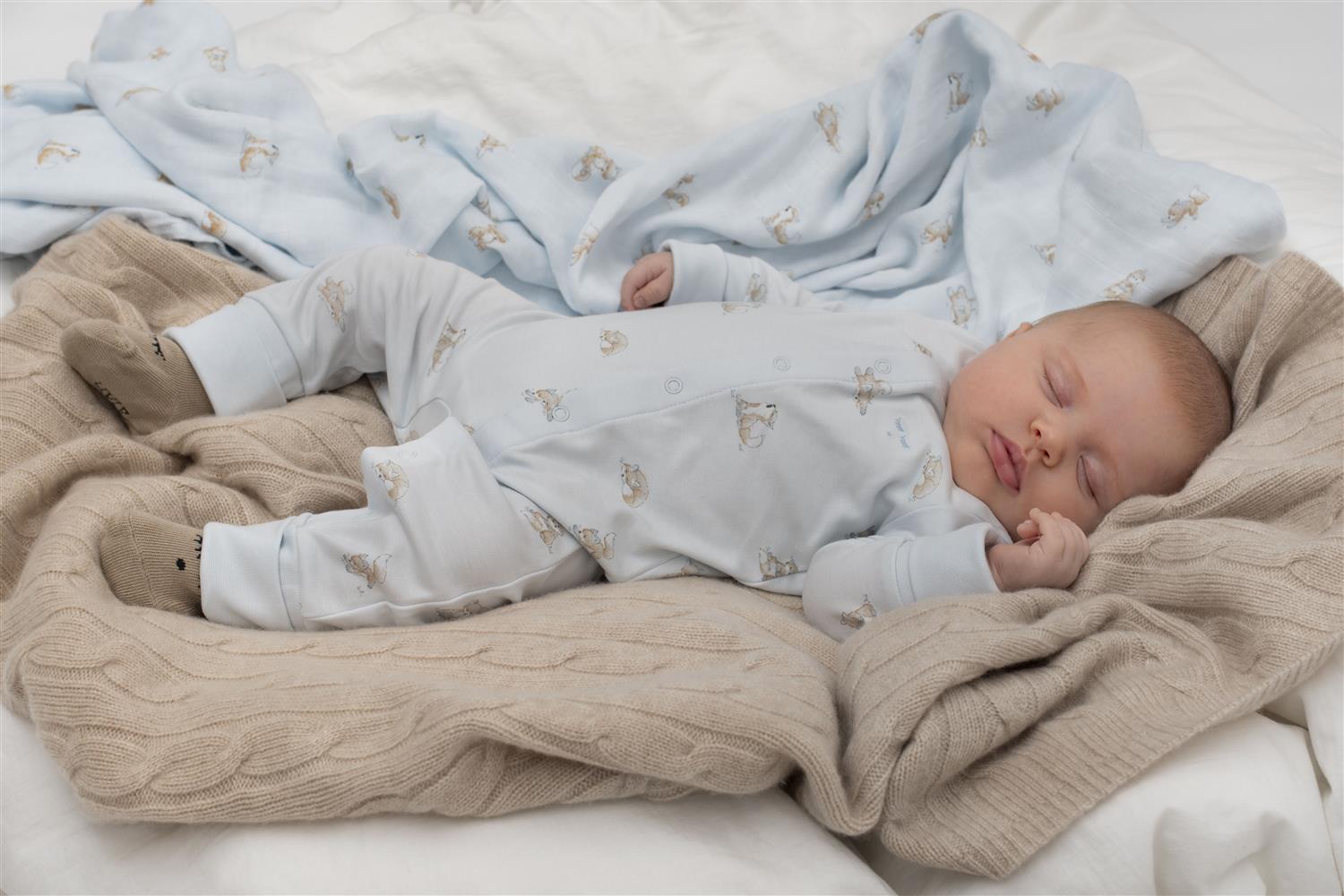 LIVLY Foxes Overall Lyseblå