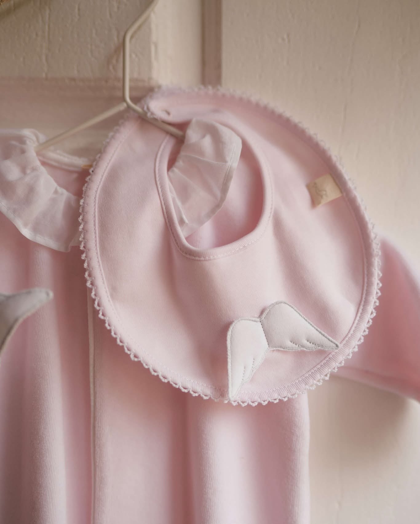 BABY GI Heldress Velour m/fot,Angel Lys Rosa