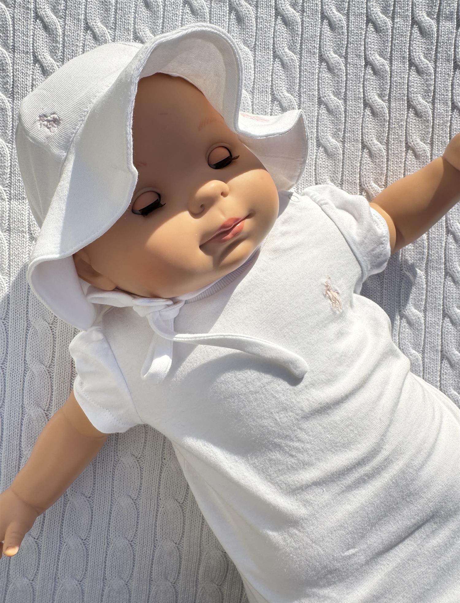 RALPH LAUREN Baby 0-24mnd. Body SS Hvit/Rosa