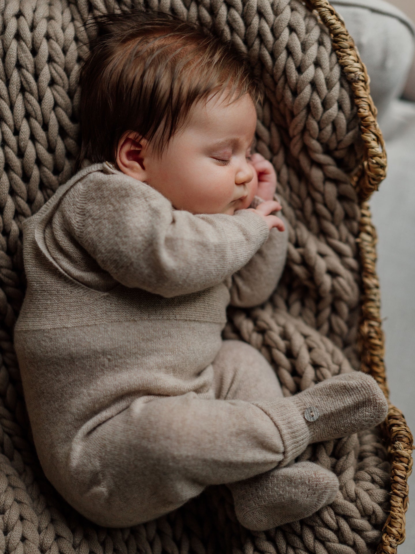 WEDOBLE Strikket Selebukse,Ull/cashm. Beige