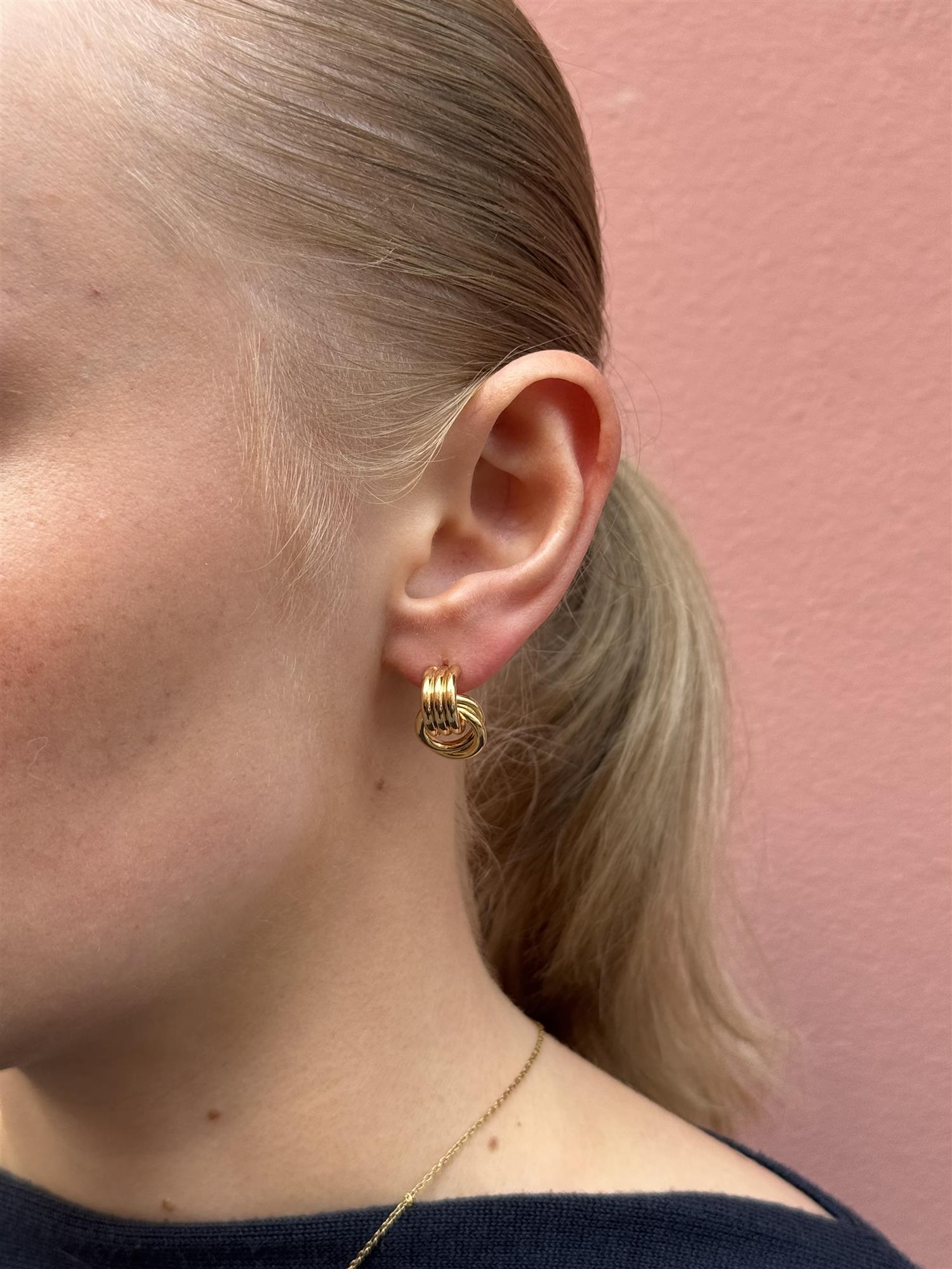 ORELIA Mini Interlocking Stud Earrings