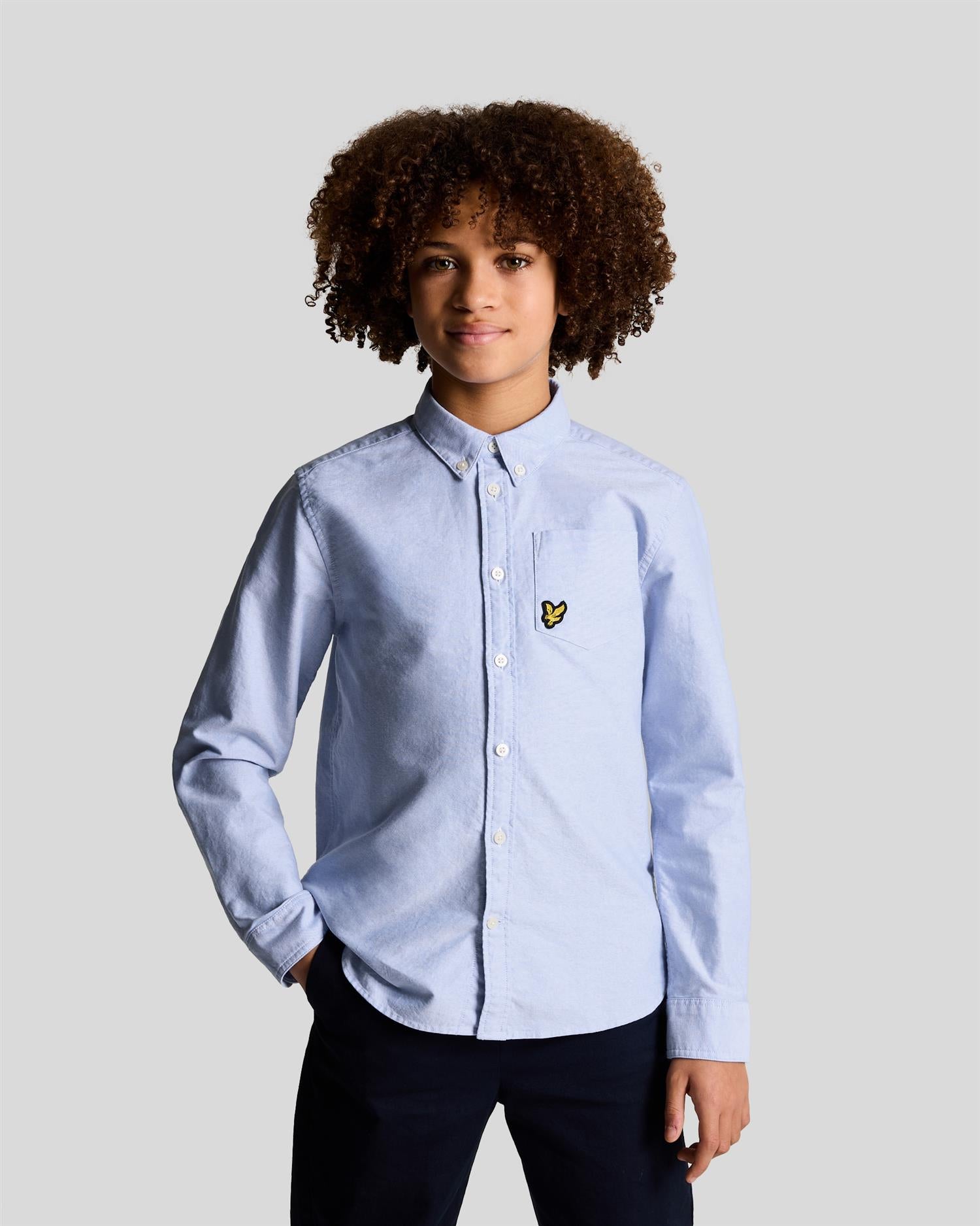 LYLE & SCOTT Oxford Skjorte Lysblå