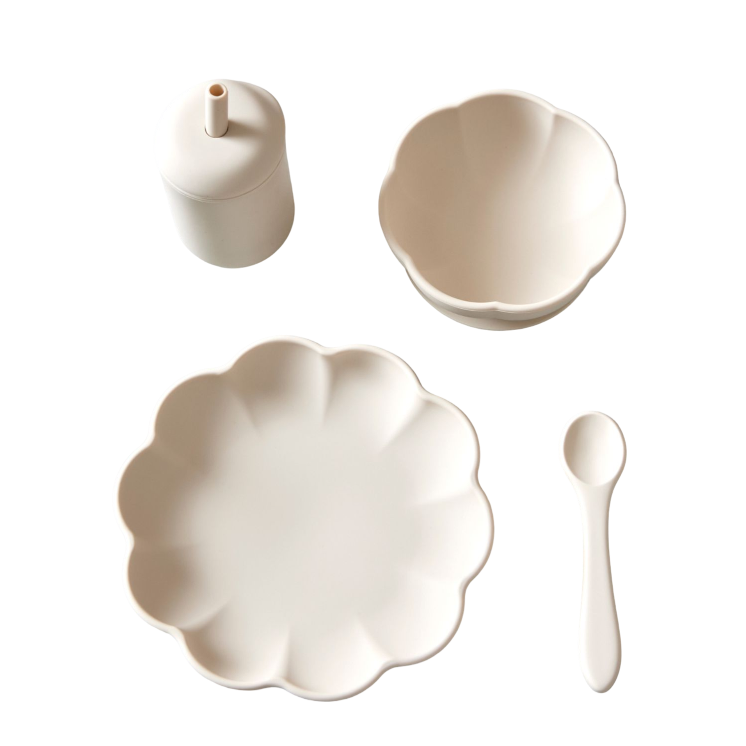 JACK o JUNO Little Poppy Dining Set Krem - Farmor Ingvarda