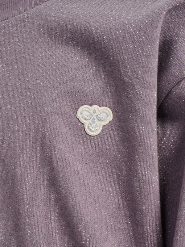 HUMMEL 4-10ÅR Loose Glitter Crewneck Jr Lavendel