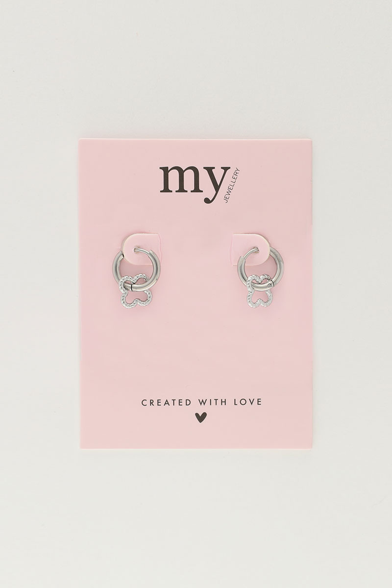 My Jewellery Earrings Hoops mini clover Sølv
