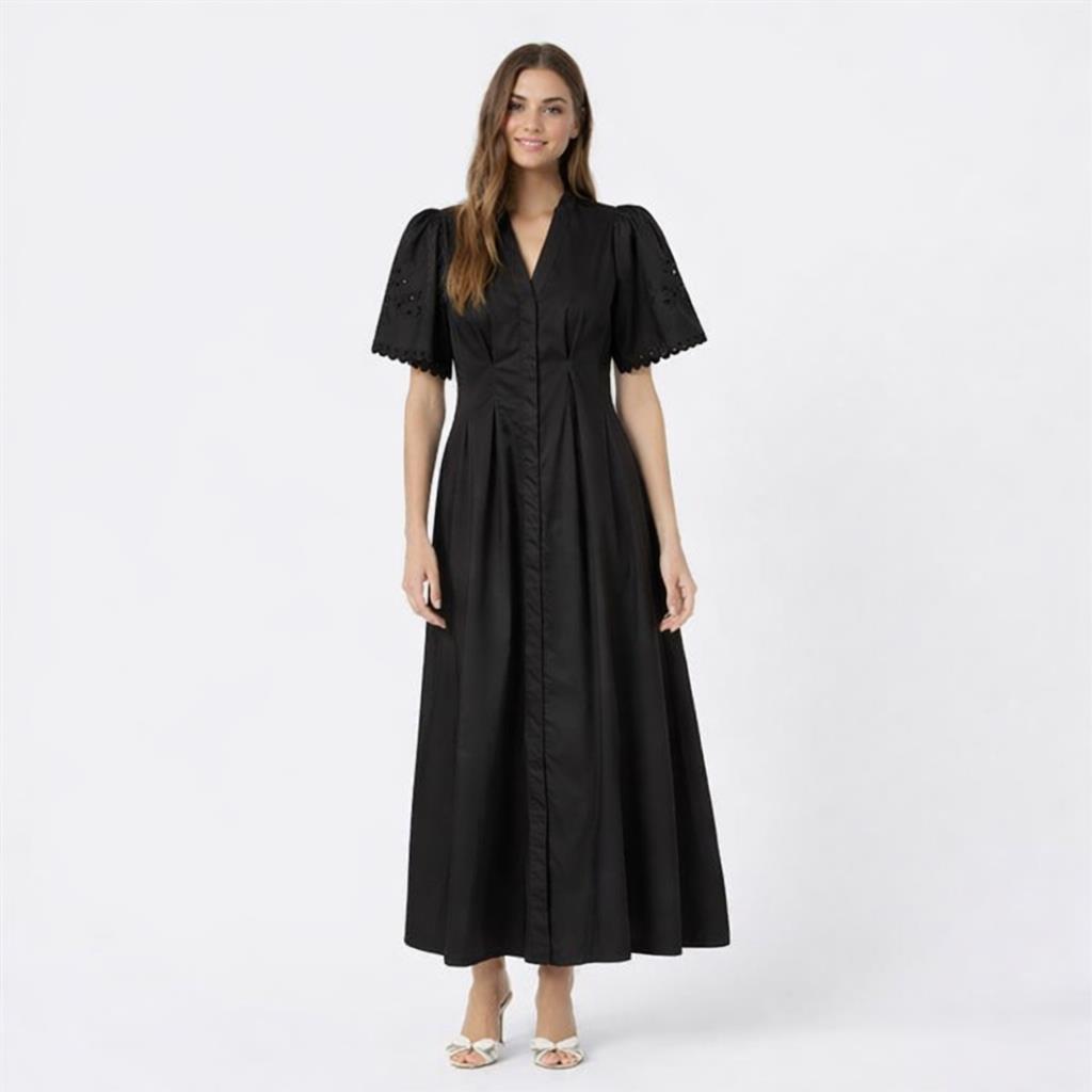 CO´ COUTURE Poppy Emb Pleat Dress - Farmor Ingvarda