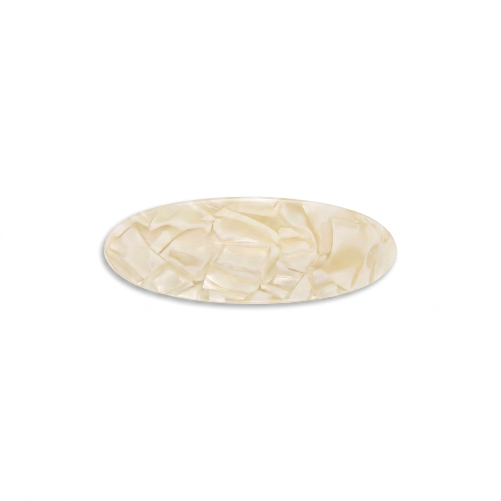 SUI AVA Oval Marble Clip Cream