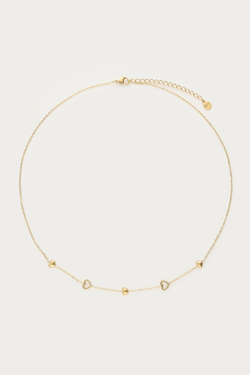 MY JEWELLERY Botanical necklace with open hearts - Farmor Ingvarda