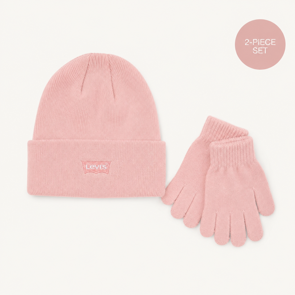 LEVIS 4-14ÅR Beanie Set Rosa