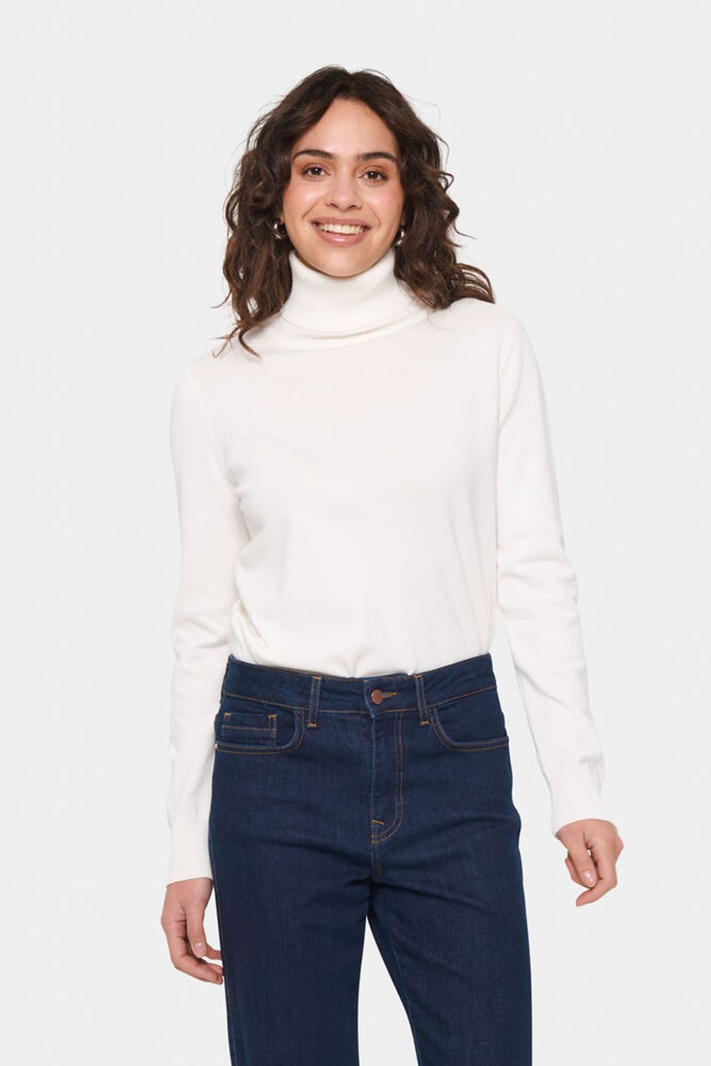 SAINT TROPEZ Mila rollneck pullover Ice