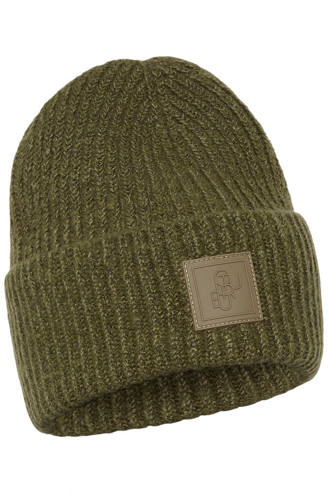 Kulture Merva hatt i rosa og olivengrønt, dameaccessories, med bred brem og elegant design.