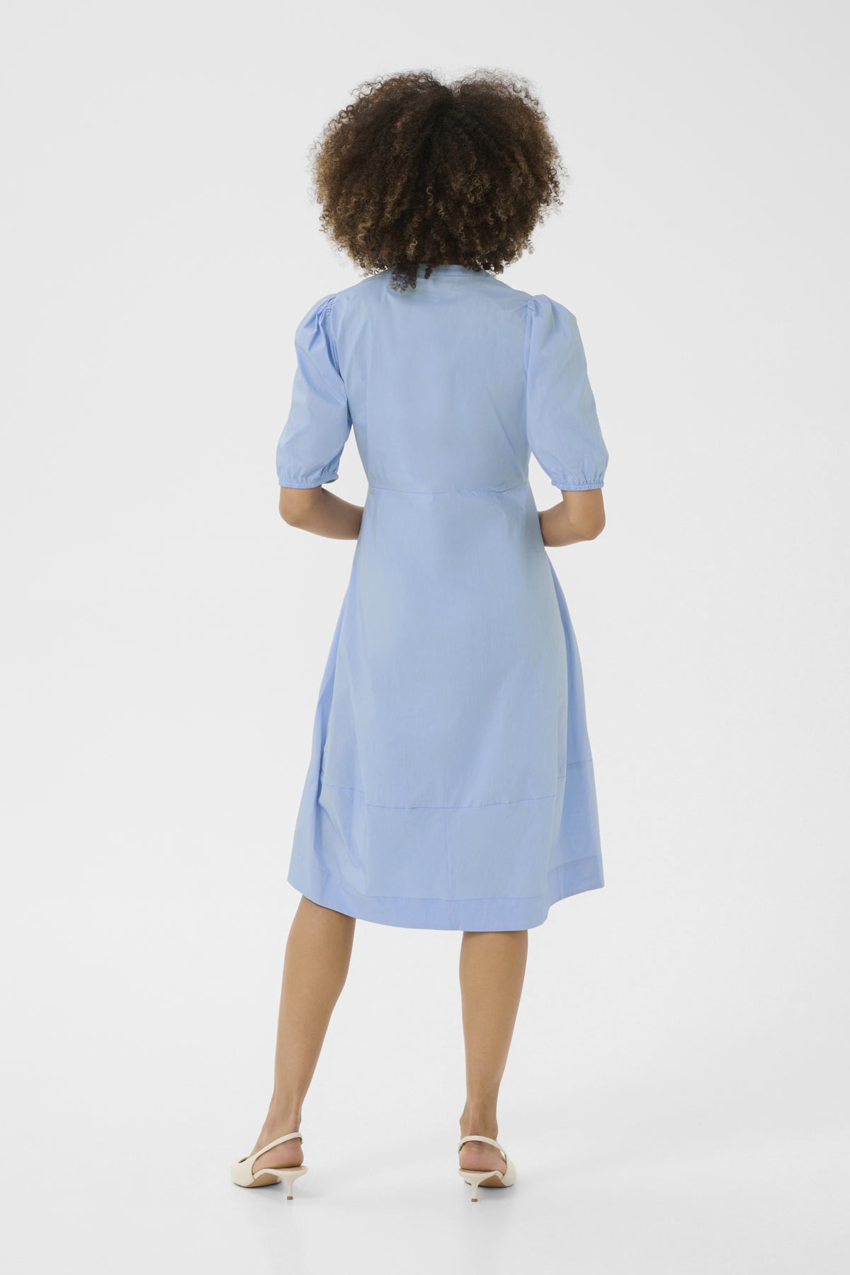 CULTURE Antoinett Placket Dress Lys Blå